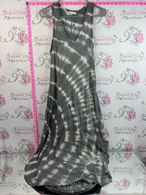 Z Supply dress tie dye blue Gray and White Tie-Dye Sleeveless Maxi Dress
